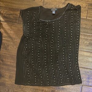 Beaded & Metal Tank Top